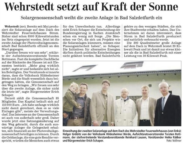 HAZ FFW Wehrstedt EinweihungPV 2010 09